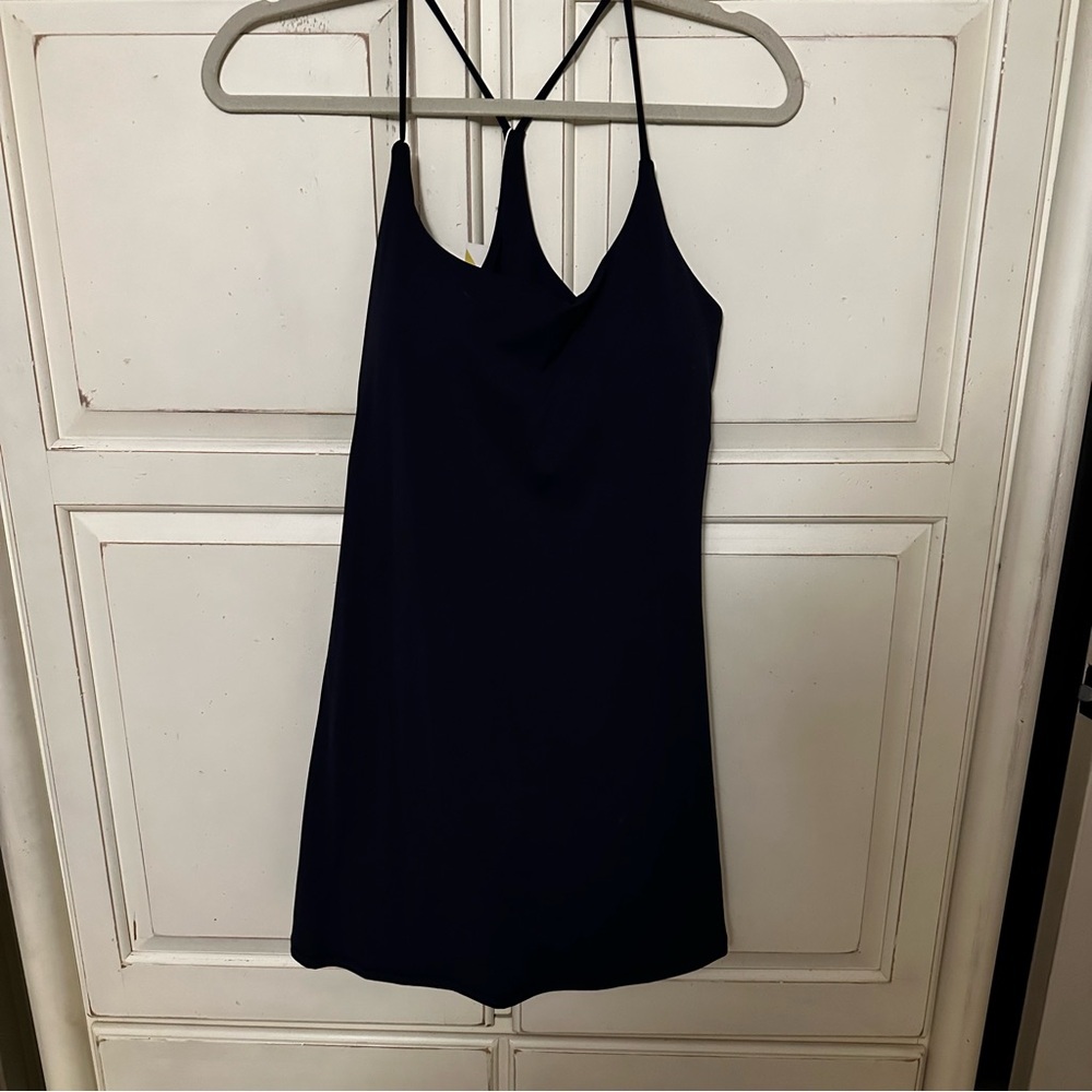 NWT Halara Navy Dark Blue Athletic Dress with built in bra